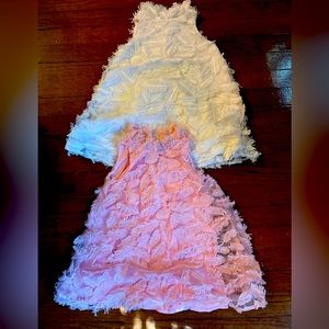 Janie and Jack pink and white dress. Like new picture day